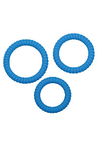3 siliconen ringen blauw