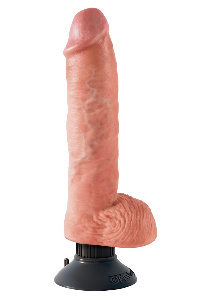 Realistiche king cock vibrator met zuignap en ballen 20.5 cm