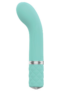 Slanke G-spot vibrator met gebogen schacht - turquoise