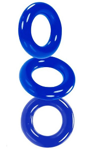 Oxballs willy rings 3-pack cockringen - police blue