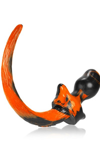 Oxballs pug puppytail - zwart oranje small