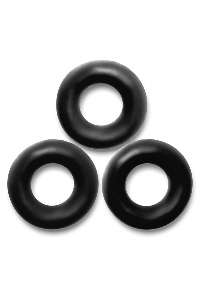 Oxballs fat willy 3-pack cockrings - black