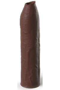 Penis Sleeve Uncut Silicone Penis Enhancer bruin