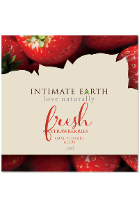 Intimate earth - natural flavors glide verse aardbeien foil 3 ml