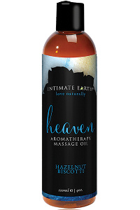 Intimate earth - massage olie heaven hazelnoot biscotti 120 ml