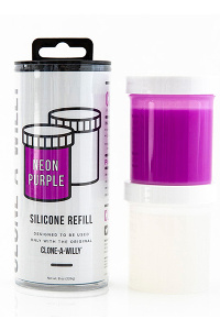 Clone-a-willy - refill neon purple silicone