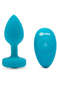 B-vibe - vibrerende juwelen plug s/m blauw