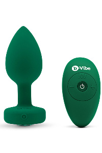 B-vibe - vibrerende juwelen plug m/l groen