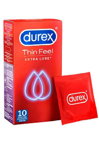 Durex - condoooms thin feel extra lube 10 st.