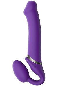 Strap-on-me - vibrating bendable strap-on l purple