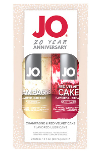 System jo - 20 year anniversary gift set champagne 60 ml & red velvet cake