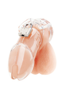 Blueline - acrylic see-thru chastity cage