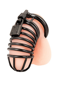 Blueline - deluxe chastity cage black