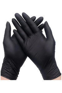 Zwarte chirurgische latex handschoenen 100 stuks