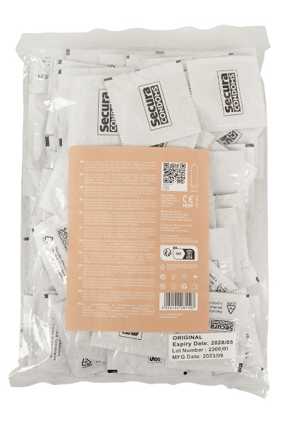 Secura origineel 100 condooms met glijmiddel en reservoir - afbeelding 2