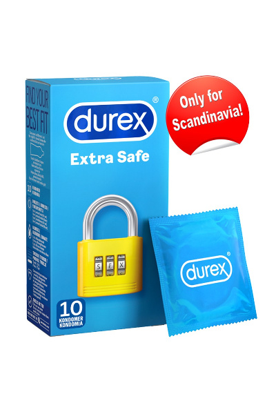 Durex Extra Safe - 10 condooms met glijmiddel - afbeelding 2
