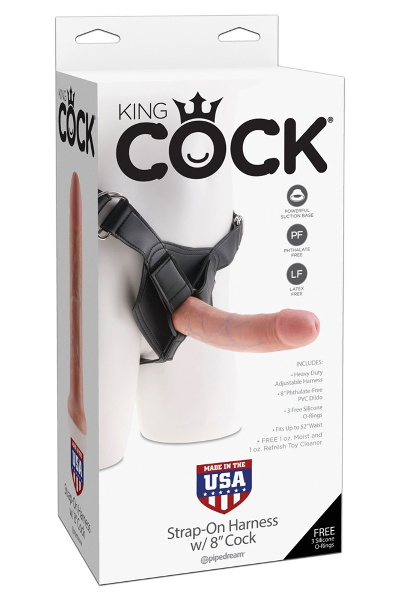 King cock strap-on 20 cm - afbeelding 2