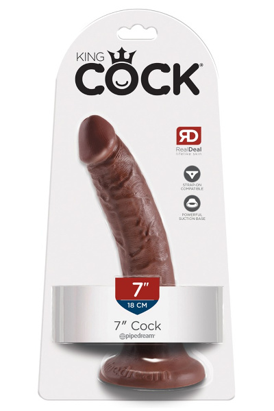 King cock 7" cock bruin - afbeelding 2