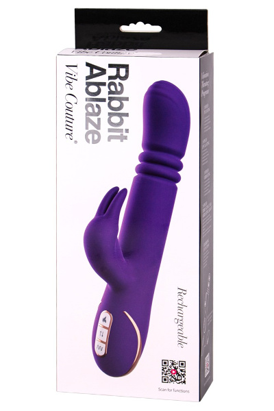 Ablaze paarse rabbit vibrator - stuwfunctie - G-spot  - afbeelding 2