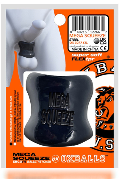 Oxballs mega squeeze ergofit ballstretcher - black - afbeelding 2