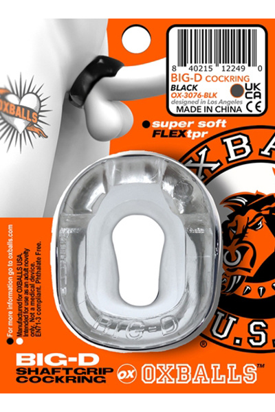 Oxballs big-d shaft grip cockring - clear - afbeelding 2