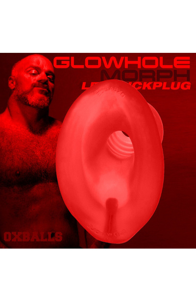 Oxballs glowhole-2 holle buttplug LED insert - Rood Morph  - afbeelding 2