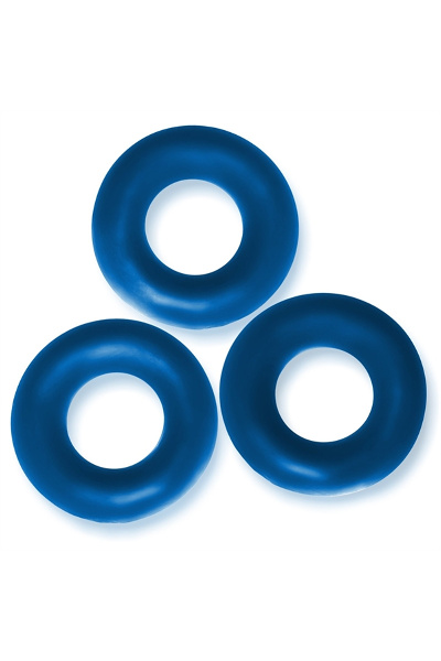 Oxballs fat willy 3-pack cockrings - space blue