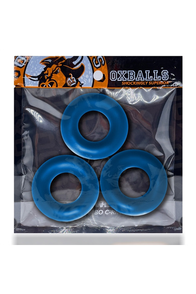 Oxballs fat willy 3-pack cockrings - space blue - afbeelding 2