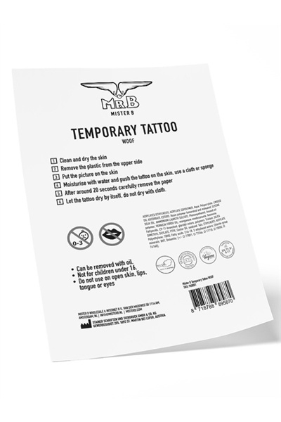 Mister b temporary tattoo woof - afbeelding 2