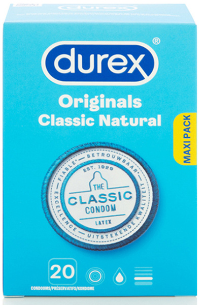 Durex - classic natural condooms 20 st.