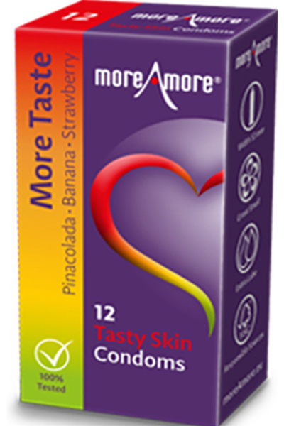 Moreamore - condoom tasty skin 12 st.
