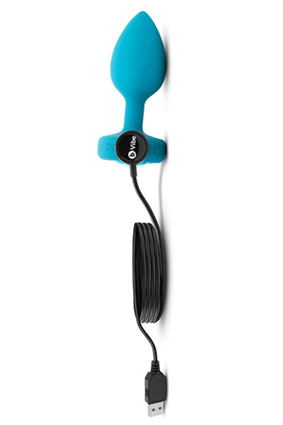 B-vibe - vibrerende juwelen plug s/m blauw - afbeelding 2